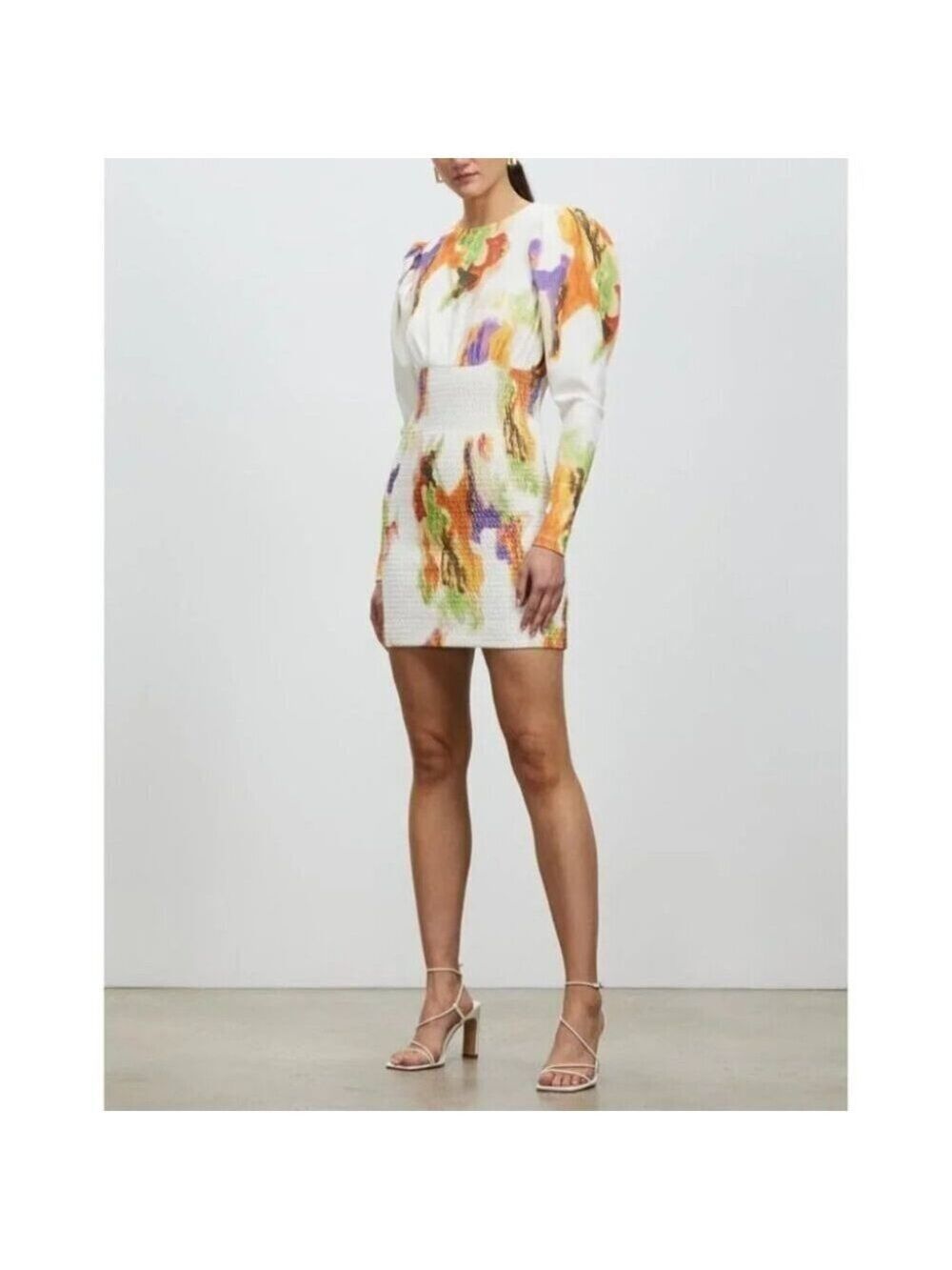 New ROTATE BIRGER CHRISTENSEN Doris Dress in Paradise Green Combo  size 6